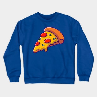 Pizza Melted Cartoon Crewneck Sweatshirt